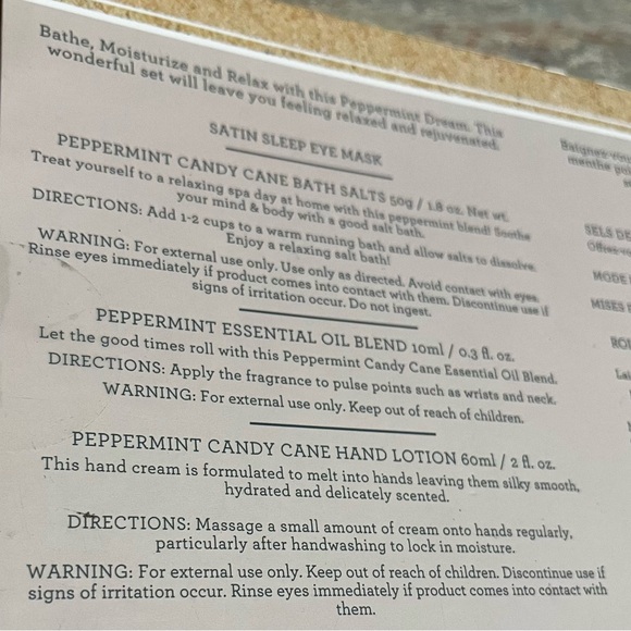 NIB Bathtopia 4-piece set wellness must haves peppermint candy cane - Picture 10 of 10